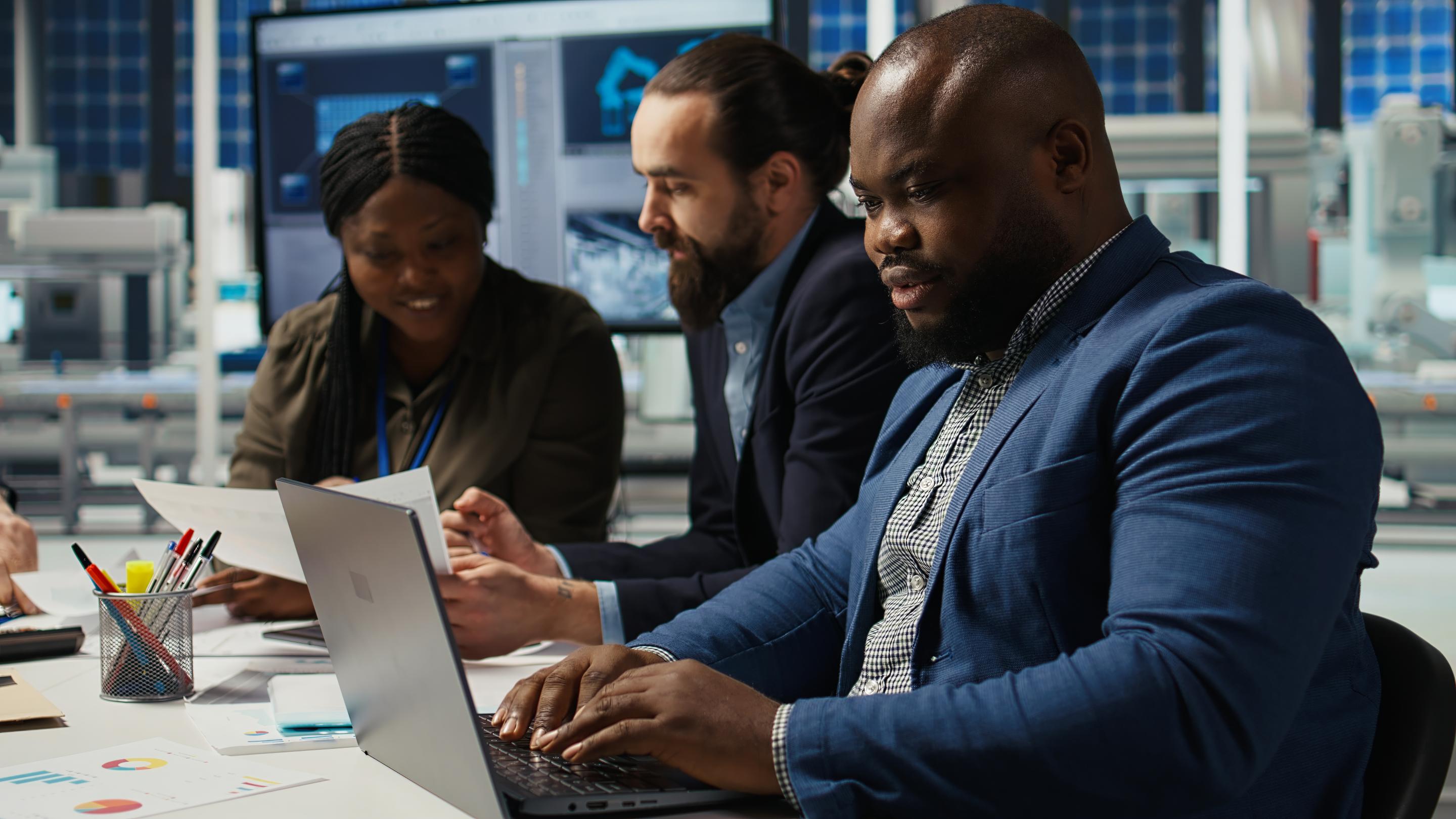 Technology team at work